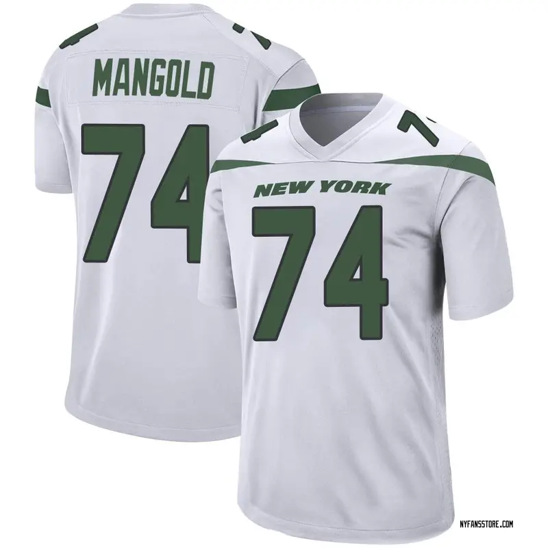 Nick Mangold Signed New York White Football Jersey (JSA) — RSA